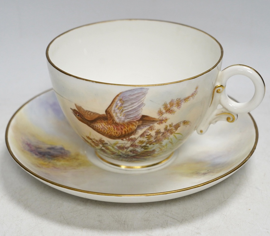 A signed Worcester breakfast cup and saucer, L. Maybury and H. Sivad. Condition - good